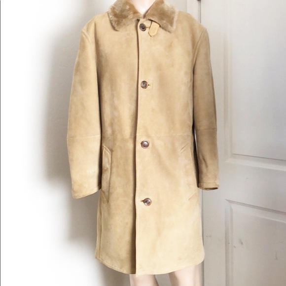 Salvatore Ferragamo Suede Shearling Coat - Picture 2 of 8
